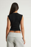 Authentics Extended Sleeve Top, BLACK - example image 3