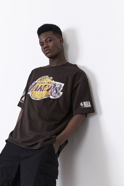 Oversized Nba T Shirt, LCN NBA CHOC TORTE/LAKERS LOGO