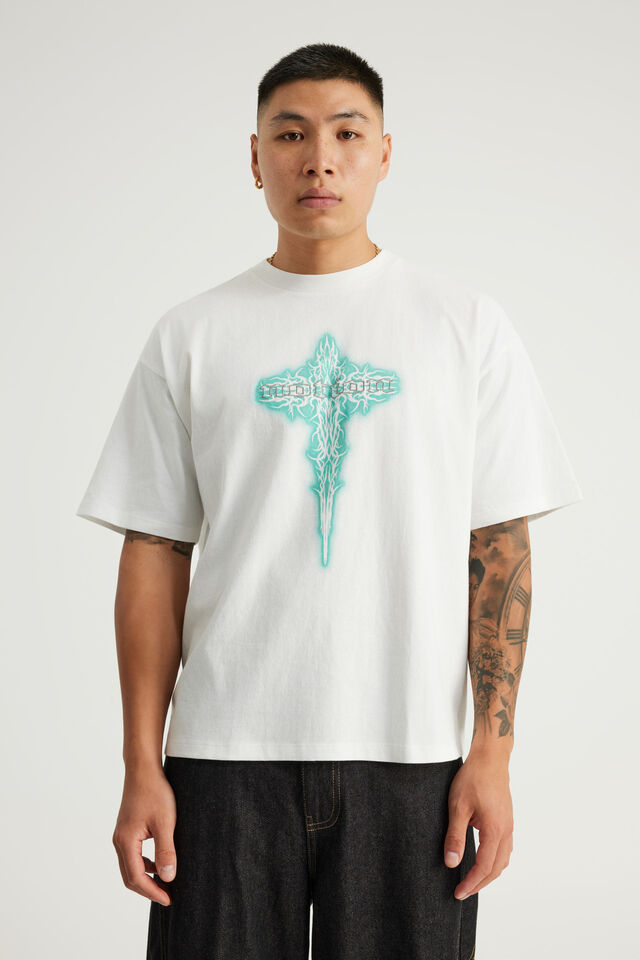Notion Vintage Graphic Tshirt, NTN WHITE/DESTROY CROSS