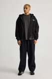 Half Half Zip Thru Hoodie, HH BLACK/WHITE PILL - alternate image 2