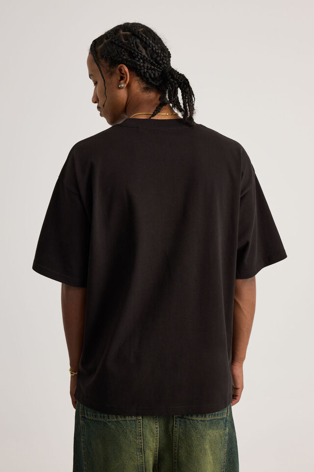 Half Half Heavyweight Box Fit Graphic Tshirt, HH BLACK/COMPUTER ICON