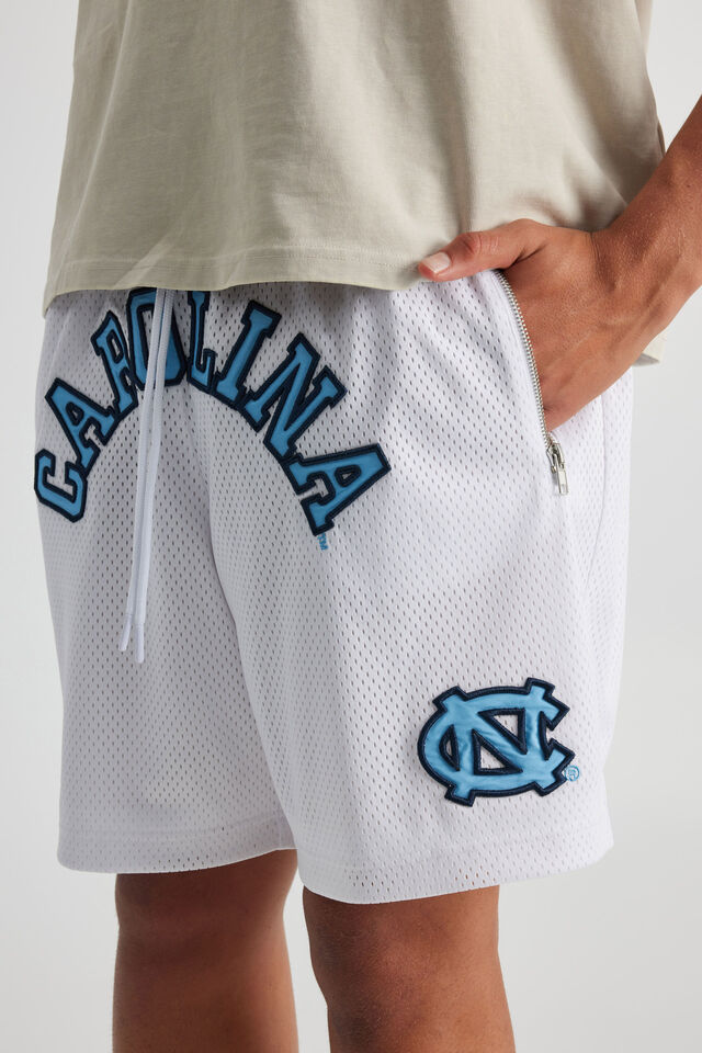 North Carolina Basketball Short, LCN UNC WHITE/CAROLINA CURVE