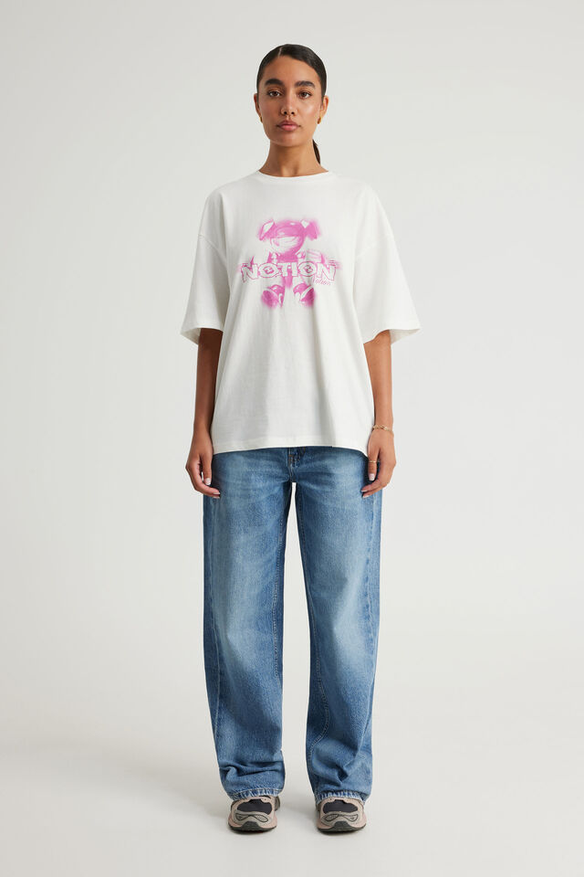 Notion Oversized Graphic Tee, NTN CLOUD/ROBO GIRL