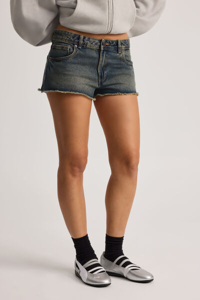 Low Rise Denim Short, WORKSHOP BLUE