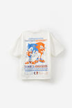 Sonic X Half Half Heavy Weight Box Fit Tshirt, LCN SEG CLOUD/SONIC V KNUCKLES - alternate image 1