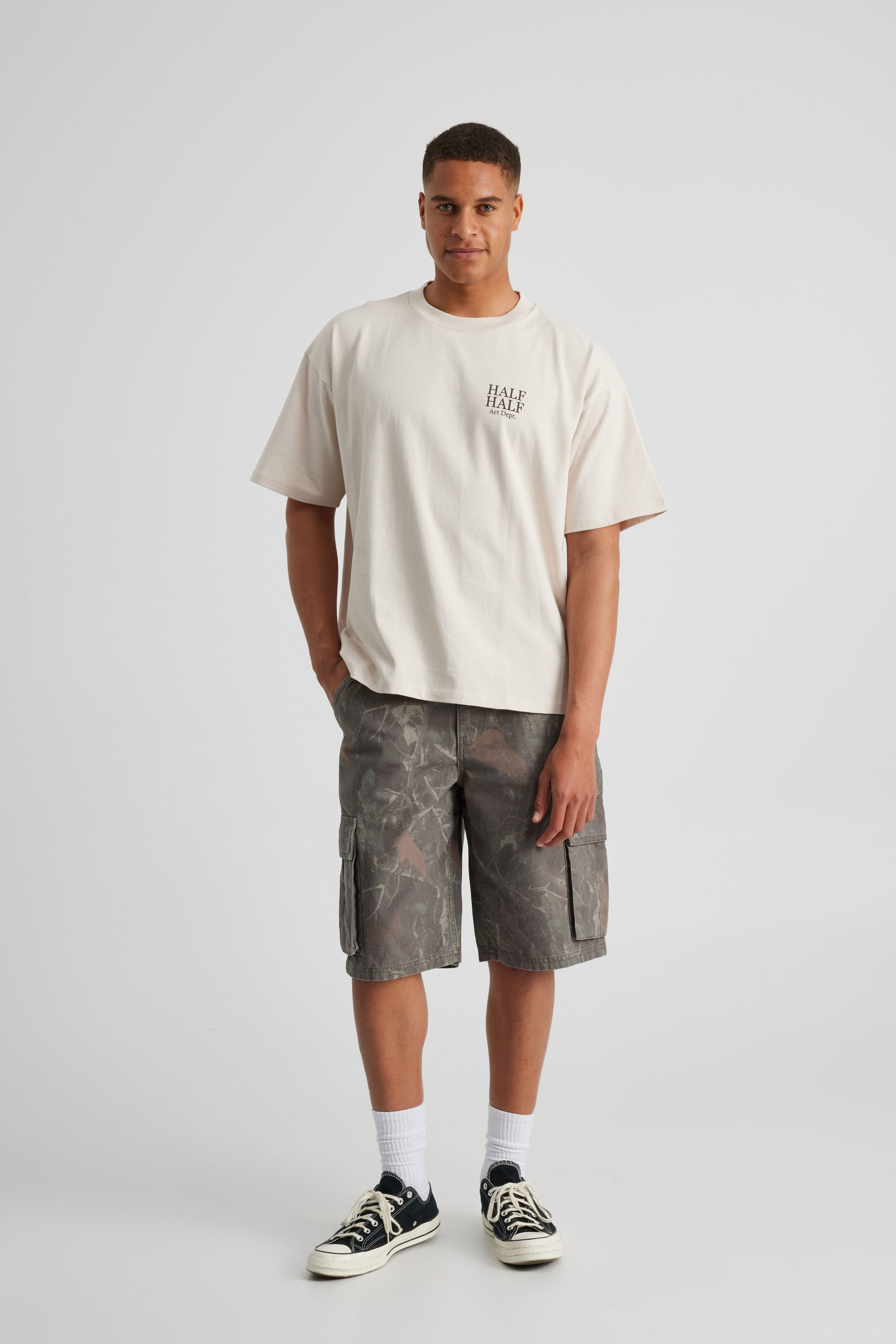 Half Half Baggy Cargo Short