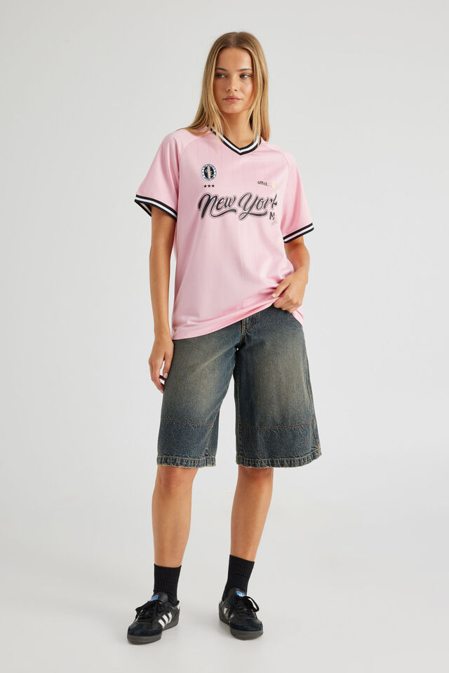 V Neck Sports Jersey, PINKIE PIE/NEW YORK