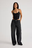 Low Rise Relaxed Jean, MIDNIGHT BLACK - alternate image 2