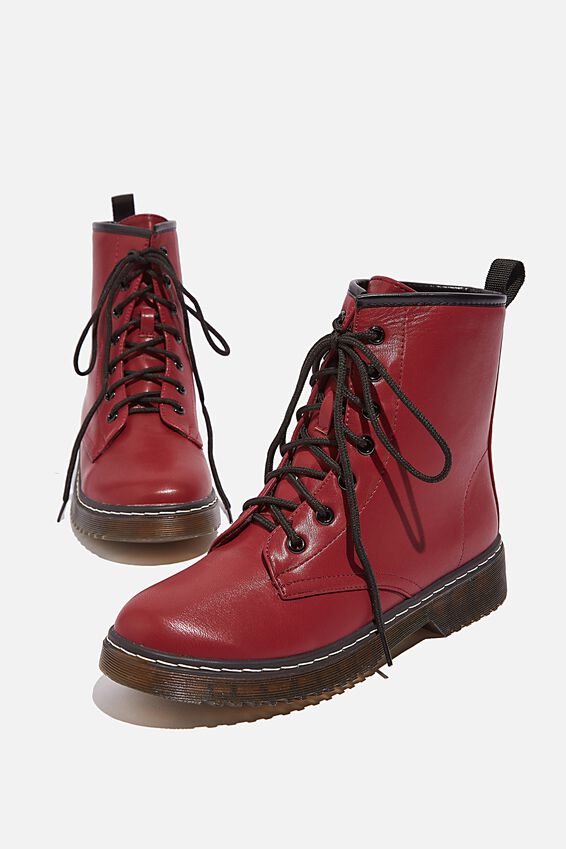 Combat Boot, PLUM
