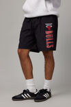 Nba Street Short, LCN NBA BLACK/BULLS SIDE LOGO - alternate image 2