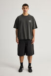 Notion Vintage Box Fit Graphic Tshirt, NTN WASHED BLACK/SPIKY LOGO - alternate image 5