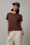 Cotton Tee, DEEP MAHOGANY - alternate image 2