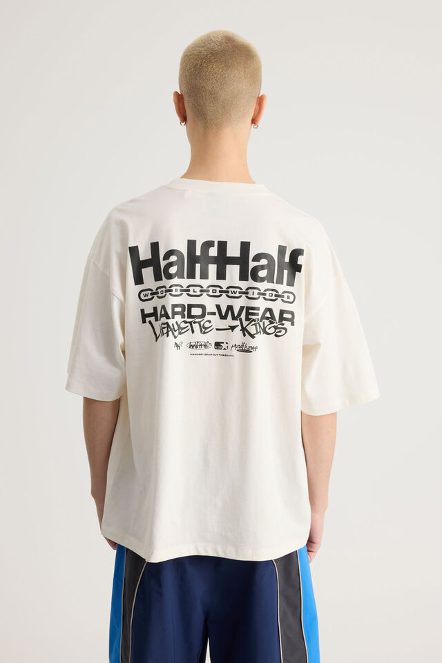 Half Half Box Fit Graphic T Shirt, HH CLOUD/HARDWARE
