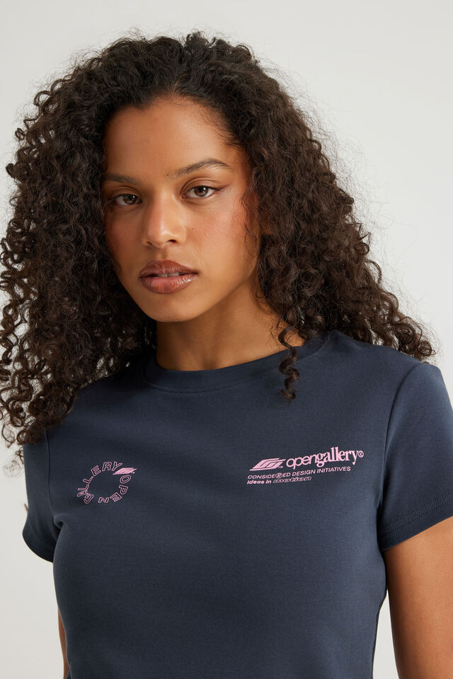 Fitted Graphic Tee, SEAL/OG CIRCLE