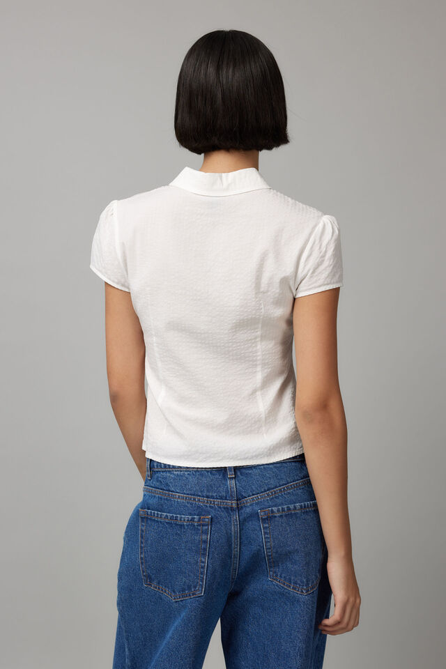 Aurora Short Sleeve Shirt, WHITE