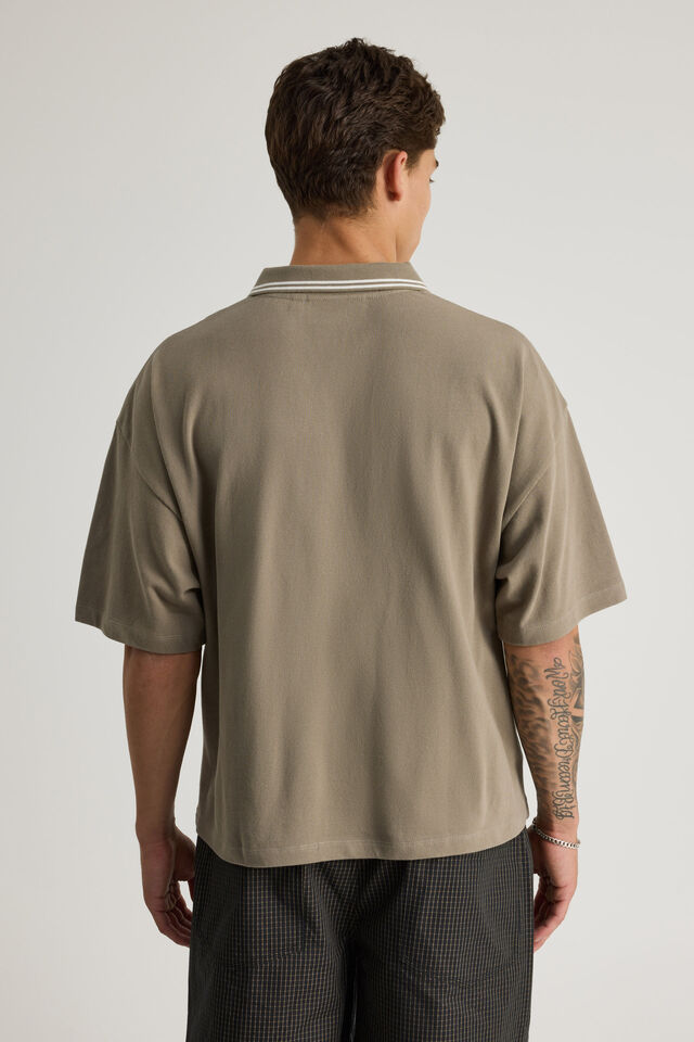 Open Gallery Cropped Sports Jersey, OG KHAKI MIST/GALLERY CREST