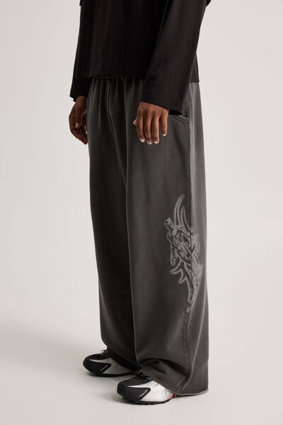 Marvel Baggy Trackpant, LCN MAR WASHED BLACK/SILVER SURFER