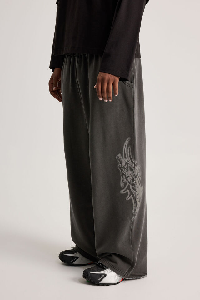 Marvel Baggy Trackpant, LCN MAR WASHED BLACK/SILVER SURFER