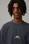 Half Half Heavyweight Box Fit Graphic Tshirt, WASHED SLATE/NEW YORK WORKERS CLUB - example image 4