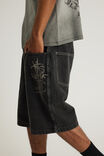 Notion Baggy Denim Short, ASHOUT BLACK/GRAPHIC - example image 4