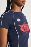 Fitted Graphic Tee, NAVY BLAZER PIPING/NOTION - alternate image 4