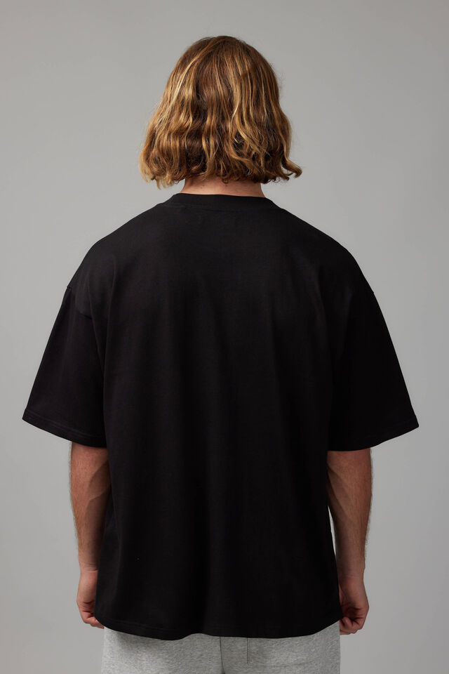 Heavy Weight Box Fit Graphic Tshirt, UC BLACK/NY SQUARE