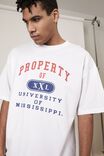 Oversized College T Shirt, LCN MIS WHITE/PROPERTY OF