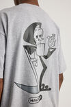 Cartoon Network X Half Half Box Fit Tshirt, LCN WB STEEL MARLE/GRIMM HALF HALF - alternate image 4