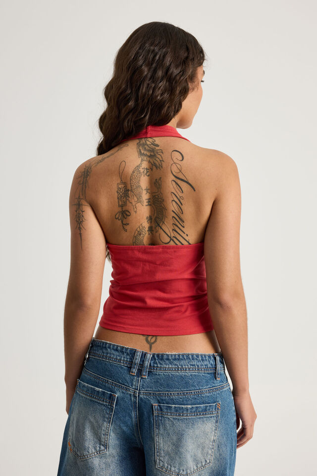 Graphic Halter, RANCH RED/72