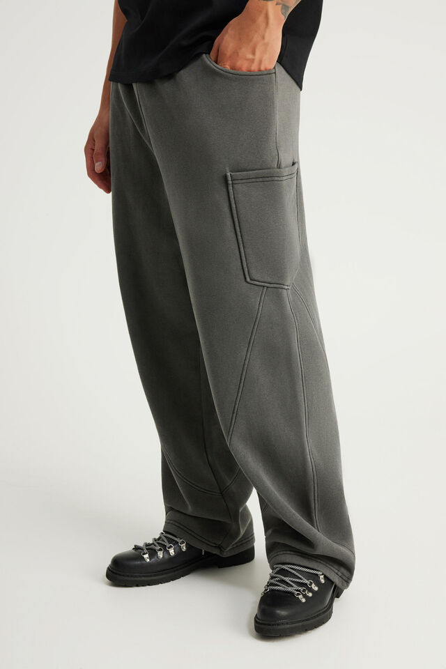 Baggy Trackpant, NTN WASHED BLACK/UTILITY