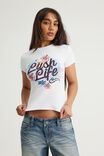 Music Merch Fitted Tee, LCN MT WHITE / LUSH LIFE - example image 1