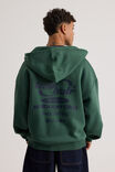 Half Half Zip Thru Hoodie, HH WASHED GREEN/HALF HALF SHIBUYA CITY - alternate image 4