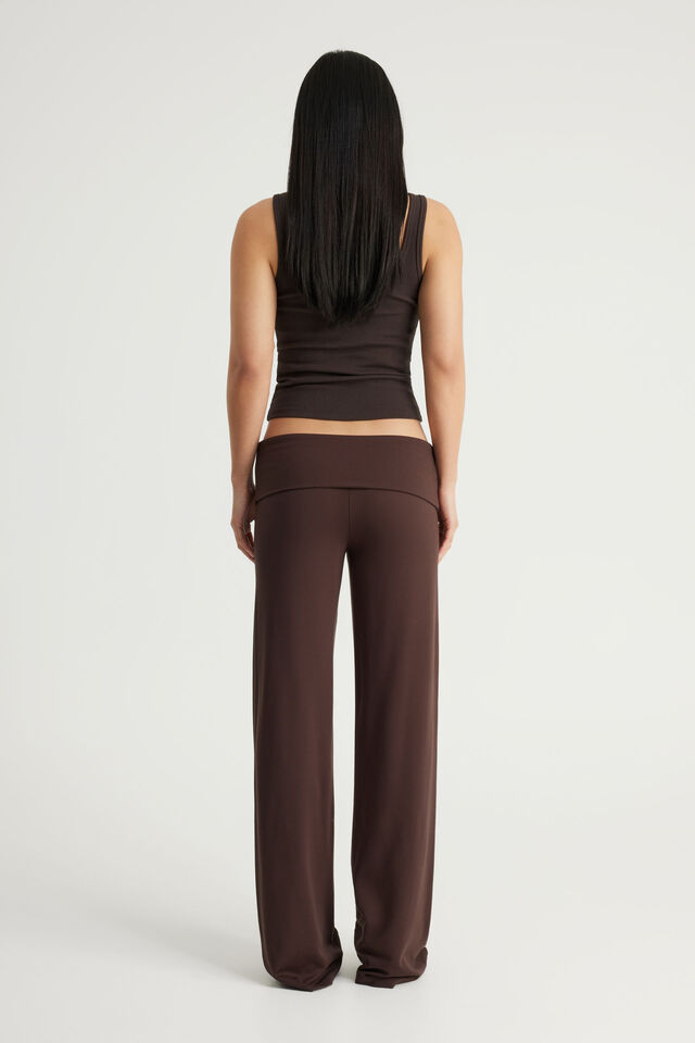 Roll Waistband Pant, UMBER