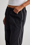 Phoebe Woven Sporty Trackpant, BLACK - alternate image 4