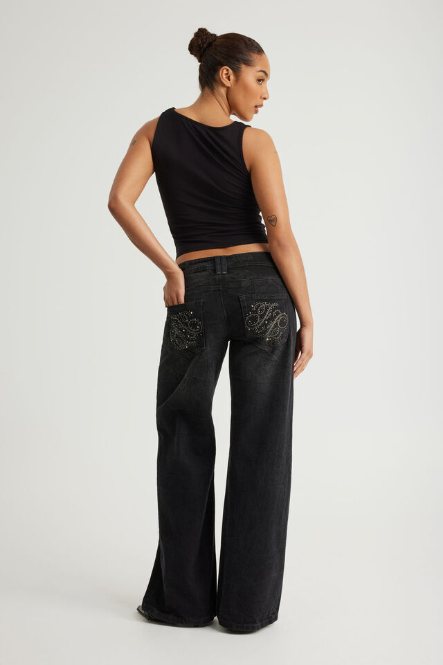 Era Low Super Wide Jean, STARRY EYED BLACK