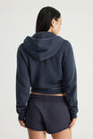 Fitted Zip Through Hoodie, NTN WASHED SEAL - example image 3