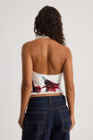 Graphic Cowl Neck Halter, WHITE/LAYLA FLORAL - alternate image 3