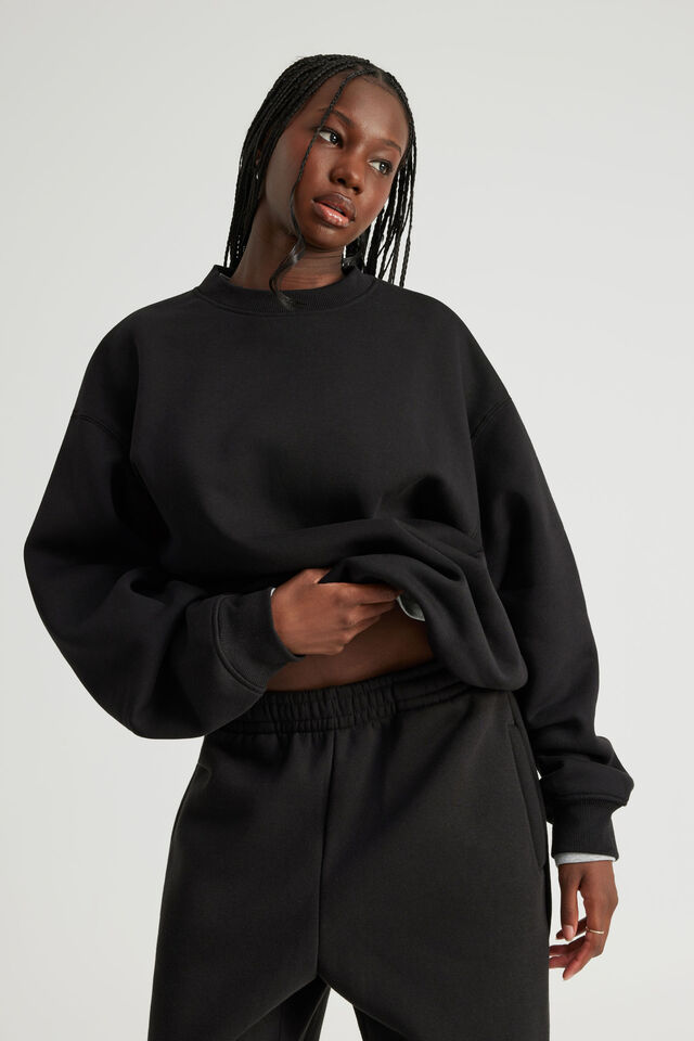 Authentics Boxy Crew, BLACK