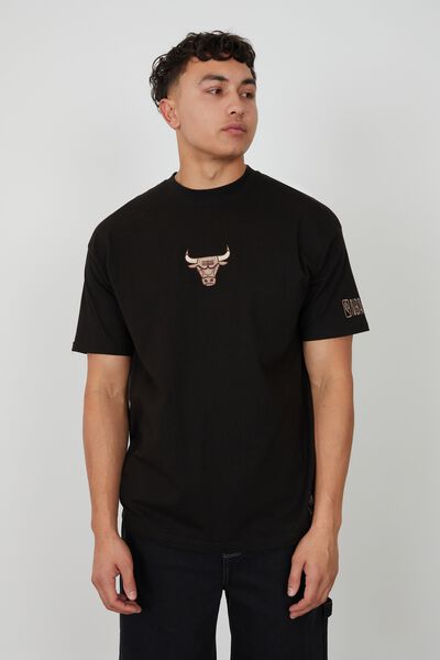 Oversized Nba T Shirt, LCN NBA BLACK/BROWN CHICAGO BULLS