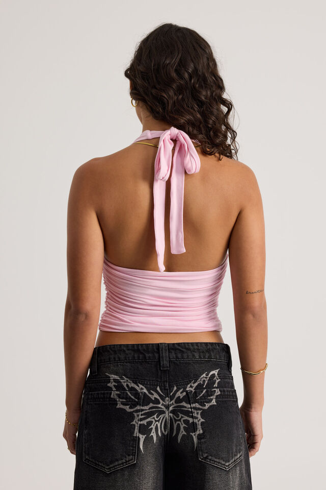 Emma Gathered Halter, PINK LADY