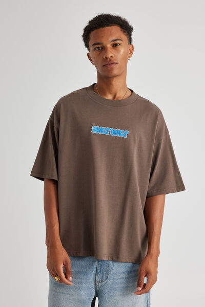 Half Half Heavyweight Box Fit Graphic Tshirt, HH CEDAR/BUBBLE GRAFFITI