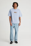 Half Half Box Fit Graphic T Shirt, HH BLUE CHALK/AINT NO GAME - example image 2
