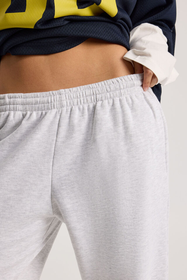 Cuffed Slouchy Trackpant, SILVER MARLE