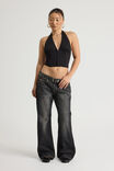 Luca Low Rise Bootleg Jean, BLACK AMEX - alternate image 2