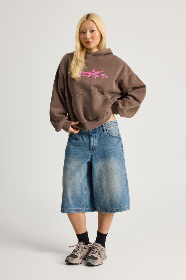 Chloe Hoodie, WASHED MUD/ILLUSION DEPT