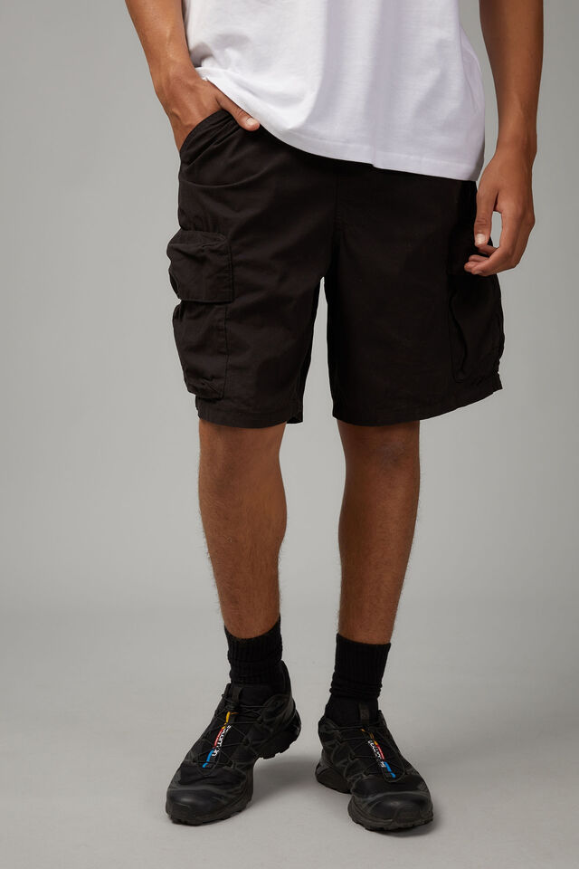 Baggy Cargo Short, BLACK
