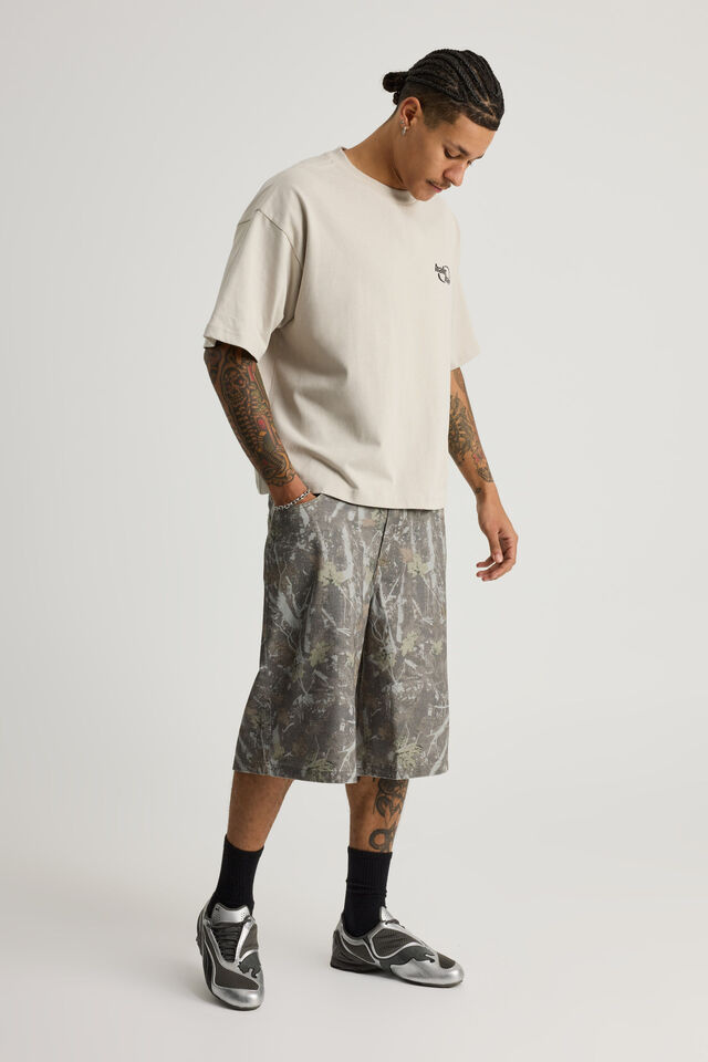 Half Half El Grande Denim Short, WASHED HUNTER CAMO