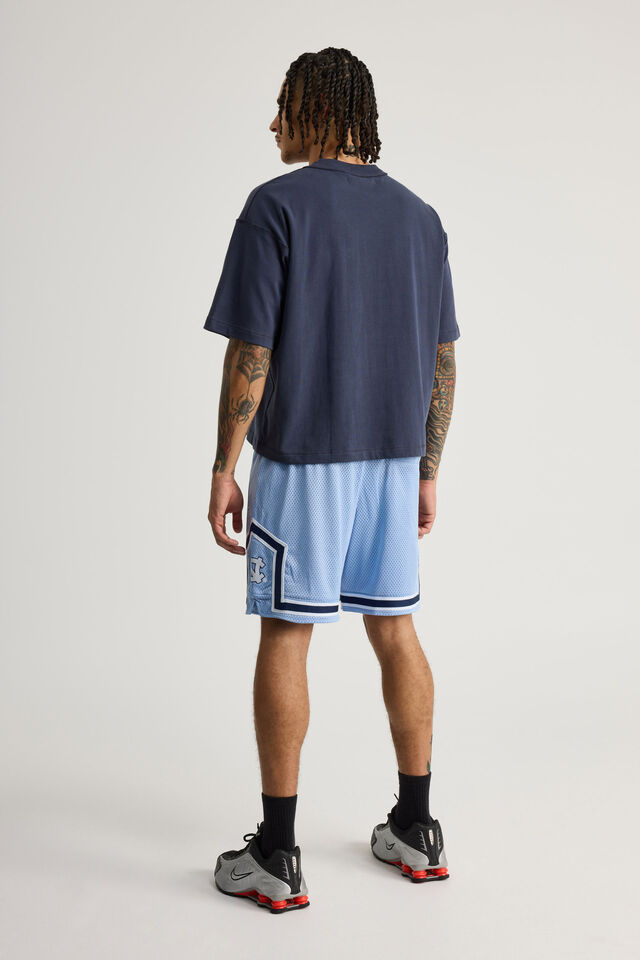 North Carolina Basketball Short, LCN UNC BLUE/CAROLINA DIAMONDS