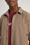 Half Half Short Sleeve Shirt, HH HAZLENUT CHECK - alternate image 4