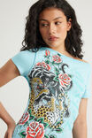 Boat Neck Graphic Tee, WASHED LAGUNA BLUE/TIGERS - example image 4